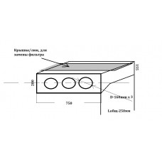 Адаптер для кондиционера канального 750х200/750х155-160х3 из цинкованной стали